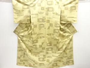 抽象模様織り出し手織り紬着物